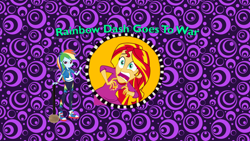 Size: 1280x720 | Tagged: safe, artist:ddart2019, derpibooru import, rainbow dash, sunset shimmer, equestria girls, rainbow rocks, arthur