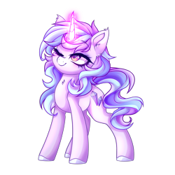 Size: 4000x4000 | Tagged: safe, artist:_spacemonkeyz_, derpibooru import, oc, oc:cunelyei, pony, unicorn, magic, one eye closed, solo, unicorn oc