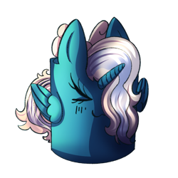 Size: 894x894 | Tagged: safe, artist:dragiani, derpibooru import, oc, oc:fleurbelle, alicorn, :3, alicorn oc, bow, eyes closed, female, hair bow, horn, mare, simple background, solo, transparent background, wings