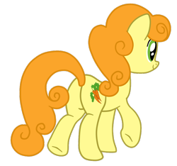 Size: 964x903 | Tagged: safe, artist:gmaplay, derpibooru import, carrot top, golden harvest, earth pony, pony, butt, female, plot, simple background, solo, transparent background, vector, walking