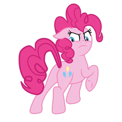 Size: 1228x1228 | Tagged: safe, artist:gmaplay, derpibooru import, pinkie pie, earth pony, pony, secrets and pies, angry, balloonbutt, butt, female, pinkie pie is not amused, plot, simple background, solo, transparent background, unamused, vector