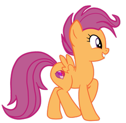 Size: 1063x1036 | Tagged: safe, artist:gmaplay, derpibooru import, scootaloo, pegasus, pony, growing up is hard to do, cutie mark, female, older, older scootaloo, simple background, solo, teeth, the cmc's cutie marks, transparent background, vector, wallpaper