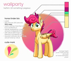 Size: 1105x942 | Tagged: safe, artist:wallparty, derpibooru import, oc, oc:wallparty, pegasus, pony, looking at you, reference sheet, smiling, solo