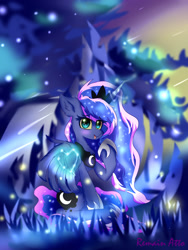 Size: 1573x2093 | Tagged: safe, artist:remainatto, derpibooru import, princess luna, alicorn, pony, female, looking at you, mare, solo