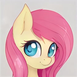 Size: 1024x1024 | Tagged: safe, artist:thisponydoesnotexist, derpibooru import, pony, neural network, not fluttershy, simple background, tan background