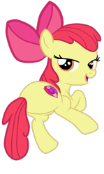 Size: 717x1202 | Tagged: safe, artist:gmaplay, derpibooru import, apple bloom, earth pony, pony, bloom butt, bow, butt, female, hair bow, looking at you, looking back, looking back at you, open mouth, out of context, plot, solo, vector