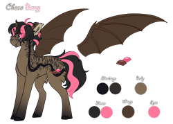 Size: 1576x1130 | Tagged: safe, artist:nobleclay, derpibooru import, oc, oc:choco berry, alicorn, bat pony, bat pony alicorn, pony, bat wings, female, horn, mare, reference sheet, simple background, solo, transparent background, wings