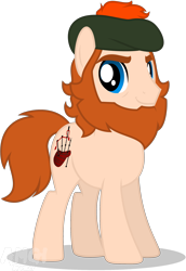 Size: 1617x2356 | Tagged: safe, artist:amgiwolf, derpibooru import, oc, oc only, earth pony, pony, beret, earth pony oc, hat, male, signature, simple background, smiling, stallion, transparent background