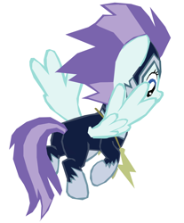 Size: 1280x1546 | Tagged: safe, artist:benpictures1, derpibooru import, zapp, pegasus, pony, power ponies (episode), butt, clothes, female, inkscape, plot, power ponies, recolor, simple background, solo, vector, white background