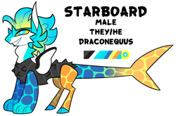 Size: 1280x844 | Tagged: safe, artist:renhorse, derpibooru import, oc, oc:starboard, draconequus, male, simple background, solo, transparent background