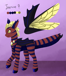 Size: 1089x1261 | Tagged: safe, artist:the-dreepy-mom, derpibooru import, oc, oc:jasmine, changedling, changeling, female, solo