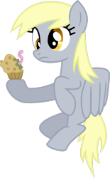 Size: 1931x3106 | Tagged: safe, artist:dash-o-salt, derpibooru import, derpy hooves, pegasus, worm, confused, flying, food, muffin, newbie artist training grounds, simple background, solo, transparent background