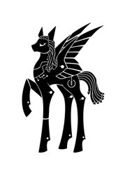 Size: 1000x1400 | Tagged: safe, artist:sunnyclockwork, derpibooru import, pegasus, pony, robot, cotbg, ponified, saint hedwig, scp, scp foundation