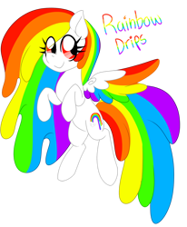 Size: 1280x1556 | Tagged: safe, artist:ladylullabystar, derpibooru import, oc, oc:rainbow drips, pegasus, pony, colored wings, female, mare, multicolored wings, rainbow wings, simple background, solo, transparent background, wings