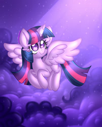 Size: 1280x1595 | Tagged: safe, artist:ladylullabystar, derpibooru import, twilight sparkle, twilight sparkle (alicorn), alicorn, pony, cloud, cute, solo, twiabetes