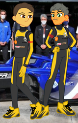 Size: 1187x1862 | Tagged: safe, artist:gmaplay, derpibooru import, equestria girls, alpine, equestria girls-ified, esteban ocon, fernando alonso, renault alpine, solo