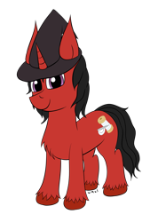 Size: 1653x2324 | Tagged: safe, artist:wapamario63, oc, oc only, oc:gypsy comet, pony, unicorn, chest fluff, clothes, hat, horn, looking at you, male, simple background, solo, stallion, transparent background, witch hat