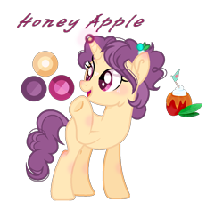 Size: 1084x1064 | Tagged: safe, artist:nakotl, derpibooru import, oc, oc:honey apple, pony, unicorn, female, mare, offspring, parent:big macintosh, parent:sugar belle, parents:sugarmac, simple background, solo, transparent background