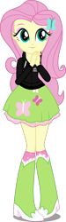 Size: 488x1635 | Tagged: safe, artist:edy_january, derpibooru import, edit, fluttershy, equestria girls, adidas, adidas tracksuit, clothes, cyrillic, gopnik, hardbass, jacket, russia, russian, skirt, slav, smiling, solo, sweatshirt, vector, vector edit