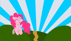 Size: 3840x2190 | Tagged: safe, artist:thunder-blur, derpibooru import, pinkie pie, earth pony, simple background, solo