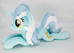 Size: 4096x2931 | Tagged: safe, artist:gingerale2016, derpibooru import, lyra heartstrings, pony, unicorn, irl, lying down, photo, plushie, prone, solo