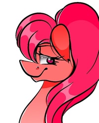 Size: 500x625 | Tagged: safe, artist:tessa_key_, derpibooru import, oc, oc only, earth pony, pony, bust, earth pony oc, eyelashes, simple background, smiling, solo, white background