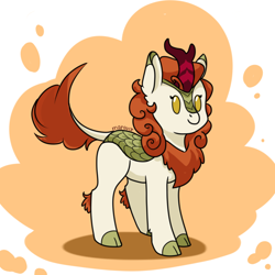 Size: 800x800 | Tagged: safe, artist:maravor, derpibooru import, autumn blaze, kirin, awwtumn blaze, cute, female, solo