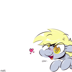 Size: 1024x1024 | Tagged: safe, artist:dilarus, ponerpics import, derpy hooves, pegasus, pony, deleted from derpibooru, female, heart, mare, solo