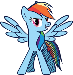 Size: 887x901 | Tagged: safe, artist:galaxyart, derpibooru import, rainbow dash, pegasus, pony, female, looking at you, mare, photo, simple background, solo, spread wings, transparent background, wings