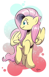 Size: 3000x4700 | Tagged: safe, artist:dilarus, ponerpics import, fluttershy, deleted from derpibooru, raised hoof, raised leg, simple background, solo, transparent background