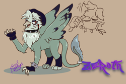 Size: 1772x1181 | Tagged: safe, derpibooru import, oc, oc:zeroth, griffon, emo, punk, solo