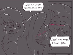 Size: 4000x3000 | Tagged: safe, artist:dilarus, ponerpics import, fluttershy, rainbow dash, comic:the best of intentions, comic, deleted from derpibooru, female, flutterdash, grayscale, lesbian, monochrome, shipping