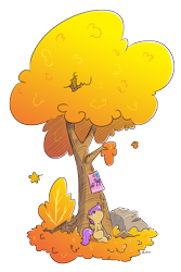 Size: 4000x6000 | Tagged: safe, artist:dilarus, ponerpics import, scootaloo, absurd resolution, autumn, commission, deleted from derpibooru, simple background, solo, transparent background