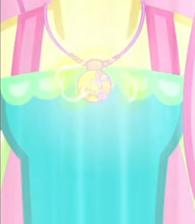 Size: 1920x2200 | Tagged: safe, derpibooru import, screencap, fluttershy, better together, equestria girls, forgotten friendship, boobshot, breasts, cropped, geode of fauna, hootershy, magical geodes, transformation
