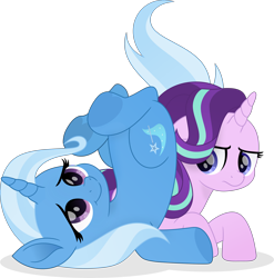 Size: 5322x5378 | Tagged: safe, artist:pumpkinpieforlife, derpibooru import, starlight glimmer, trixie, pony, unicorn, absurd resolution, duo, movie accurate, simple background, transparent background, vector