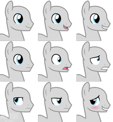 Size: 1781x1923 | Tagged: safe, artist:amgiwolf, derpibooru import, oc, oc only, earth pony, pony, bald, base, blushing, bust, earth pony oc, expressions, frown, male, simple background, smiling, stallion, transparent background, wide eyes, worried
