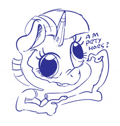 Size: 1679x1769 | Tagged: safe, artist:dilarus, ponerpics import, twilight sparkle, anthro, comic:the many faces of twilight sparkle, bra, clothes, deleted from derpibooru, derp, dialogue, faic, monochrome, pencil, simple background, solo, stylistic suck, underwear, white background