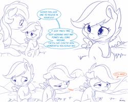 Size: 5000x4000 | Tagged: safe, artist:dilarus, ponerpics import, rainbow dash, scootaloo, pony, comic:the only one, comic, deleted from derpibooru