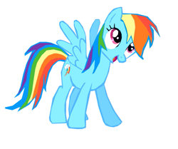 Size: 615x515 | Tagged: safe, artist:benpictures1, derpibooru import, rainbow dash, pegasus, pony, friendship is magic, cute, dashabetes, female, inkscape, open mouth, simple background, solo, vector, white background