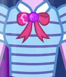 Size: 1920x2256 | Tagged: safe, derpibooru import, screencap, sci-twi, twilight sparkle, better together, equestria girls, rollercoaster of friendship, boobshot, bowtie, breasts, busty sci-twi, cropped, geode of telekinesis, magical geodes, transformation