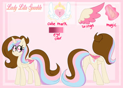 Size: 1280x915 | Tagged: safe, artist:ladylullabystar, derpibooru import, oc, oc:lita sparkle, alicorn, pony, female, mare, reference sheet, solo, two toned wings, wings