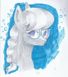 Size: 1575x1767 | Tagged: safe, artist:ske, derpibooru import, silver spoon, earth pony, pony, pencil drawing, solo, traditional art