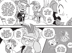 Size: 1751x1289 | Tagged: safe, artist:nekoshiei, derpibooru import, applejack, rainbow dash, rarity, my little pony: the manga, my little pony: the manga volume 3, spoiler:manga, spoiler:manga3, 80s, glam rock dash