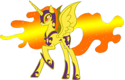Size: 1600x1024 | Tagged: dead source, safe, artist:doctorxfizzle, derpibooru import, nightmare moon, spitfire, alicorn, pony, race swap, recolor, shadowbolts, simple background, solo, transparent background