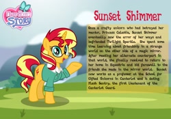 Size: 3014x2102 | Tagged: safe, artist:aleximusprime, derpibooru import, sunset shimmer, unicorn, flurry heart's story, clothes, glasses, hoodie, open mouth