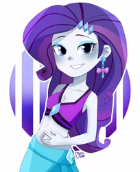 Size: 2096x2572 | Tagged: safe, artist:morusae, derpibooru import, rarity, better together, equestria girls, clothes, female, sarong, solo, swimsuit