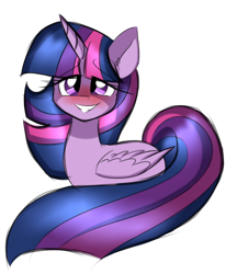 Size: 1280x1556 | Tagged: safe, artist:ladylullabystar, derpibooru import, twilight sparkle, twilight sparkle (alicorn), alicorn, pony, blushing, simple background, solo, transparent background