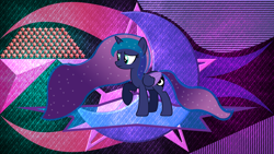 Size: 3840x2160 | Tagged: safe, artist:laszlvfx, derpibooru import, edit, princess luna, alicorn, pony, alternate design, solo, wallpaper, wallpaper edit