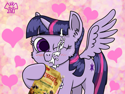 Size: 4000x3000 | Tagged: safe, artist:a-jaller, derpibooru import, twilight sparkle, twilight sparkle (alicorn), alicorn, pony, food, mayonnaise, sauce, solo