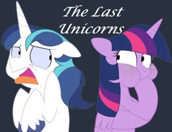 Size: 1024x787 | Tagged: artist needed, safe, derpibooru import, shining armor, twilight sparkle, twilight sparkle (alicorn), alicorn, pony, unicorn, fanfic:the last unicorns, author:shakespearicles, brother, brother and sister, disgusted, eyelashes, family, fanfic, fanfic art, fanfic cover, female, fimfiction, hoof on chest, hoof over mouth, horn, implied inbreeding, implied incest, inbreeding, incest, infidelity, looking, looking at each other, male, mare, nostrils, open mouth, prince, princess, pupils, royalty, shakespearicles, shiningsparkle, shipping, siblings, simple background, sister, stallion, straight, text, the last unicorns, tongue, tongue out, twicest, wall of tags, wings, xk-class end-of-the-world scenario
